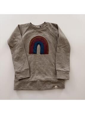 5t Lulu + Roo Rainbow Patch Sweatshirt